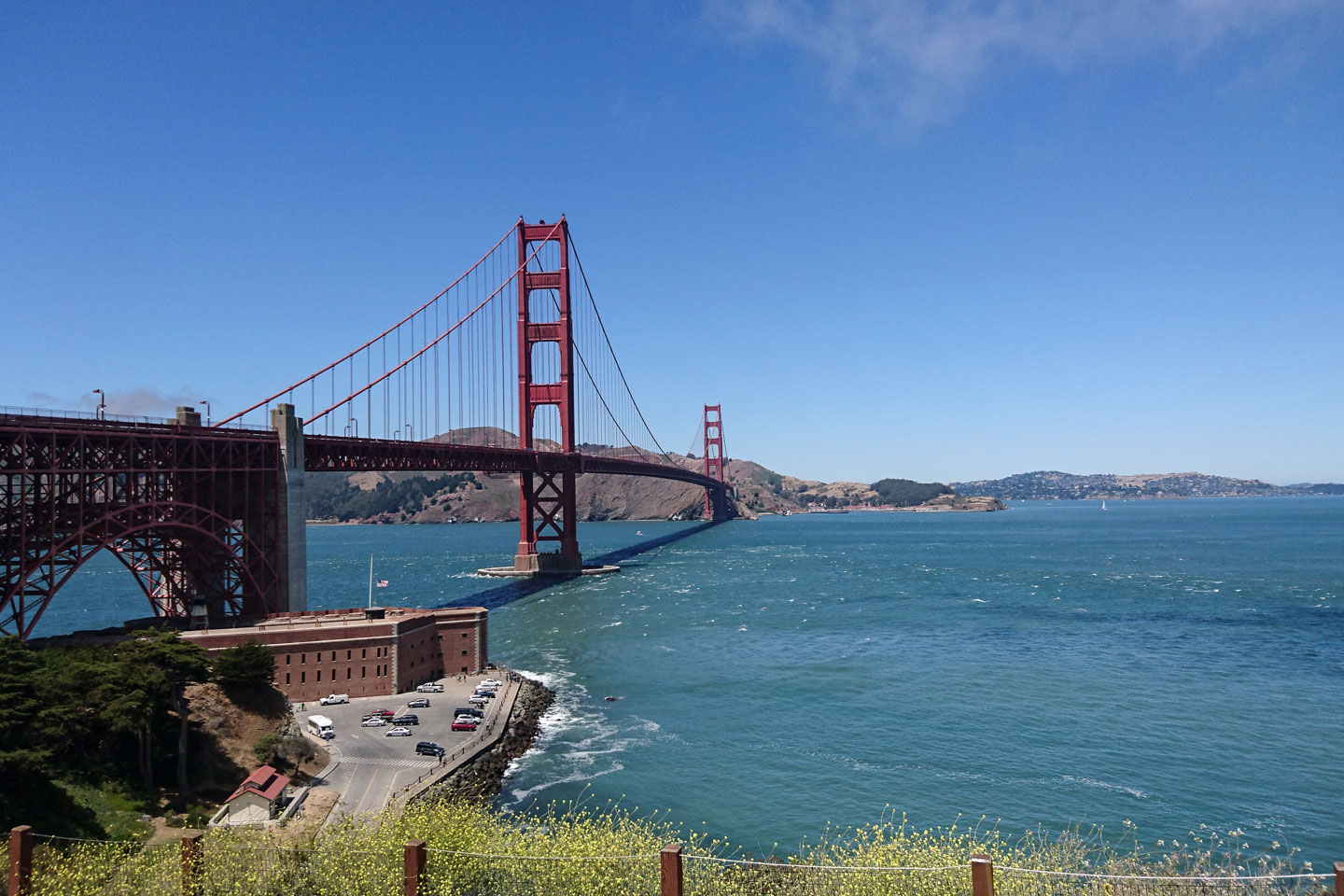 Mit dem Fahrrad Golden Gate Bridge