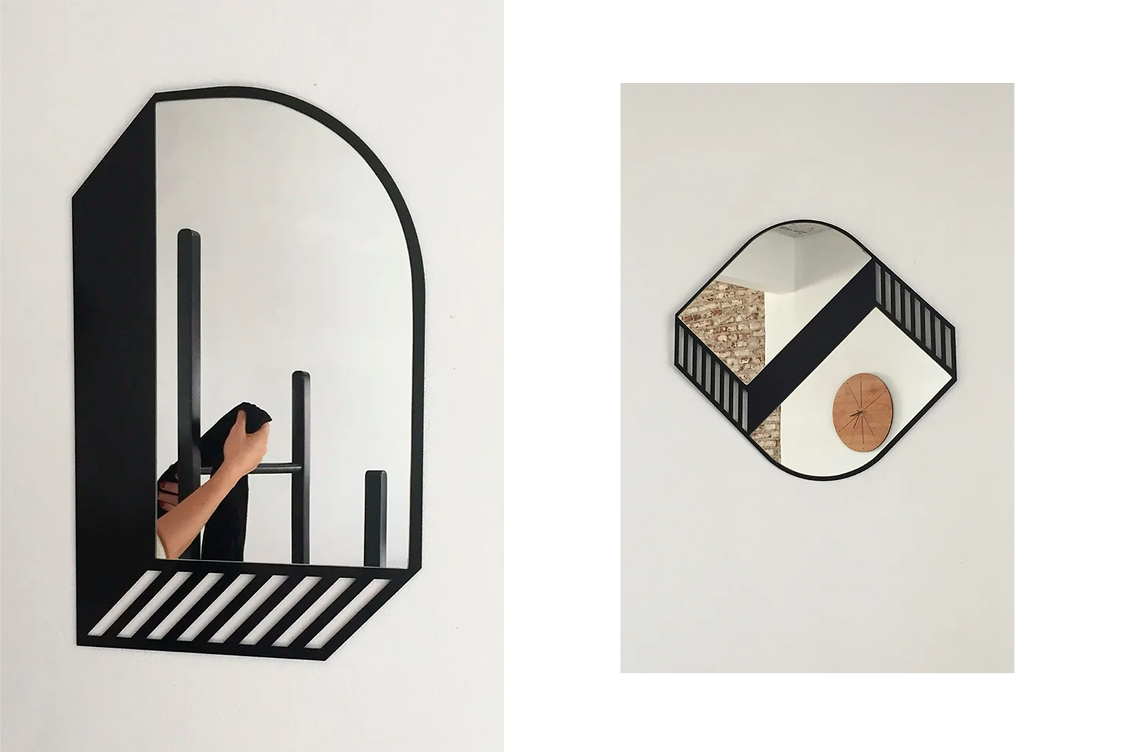 Spiegel mit 3D Effekt abstrakt und minimalistisch